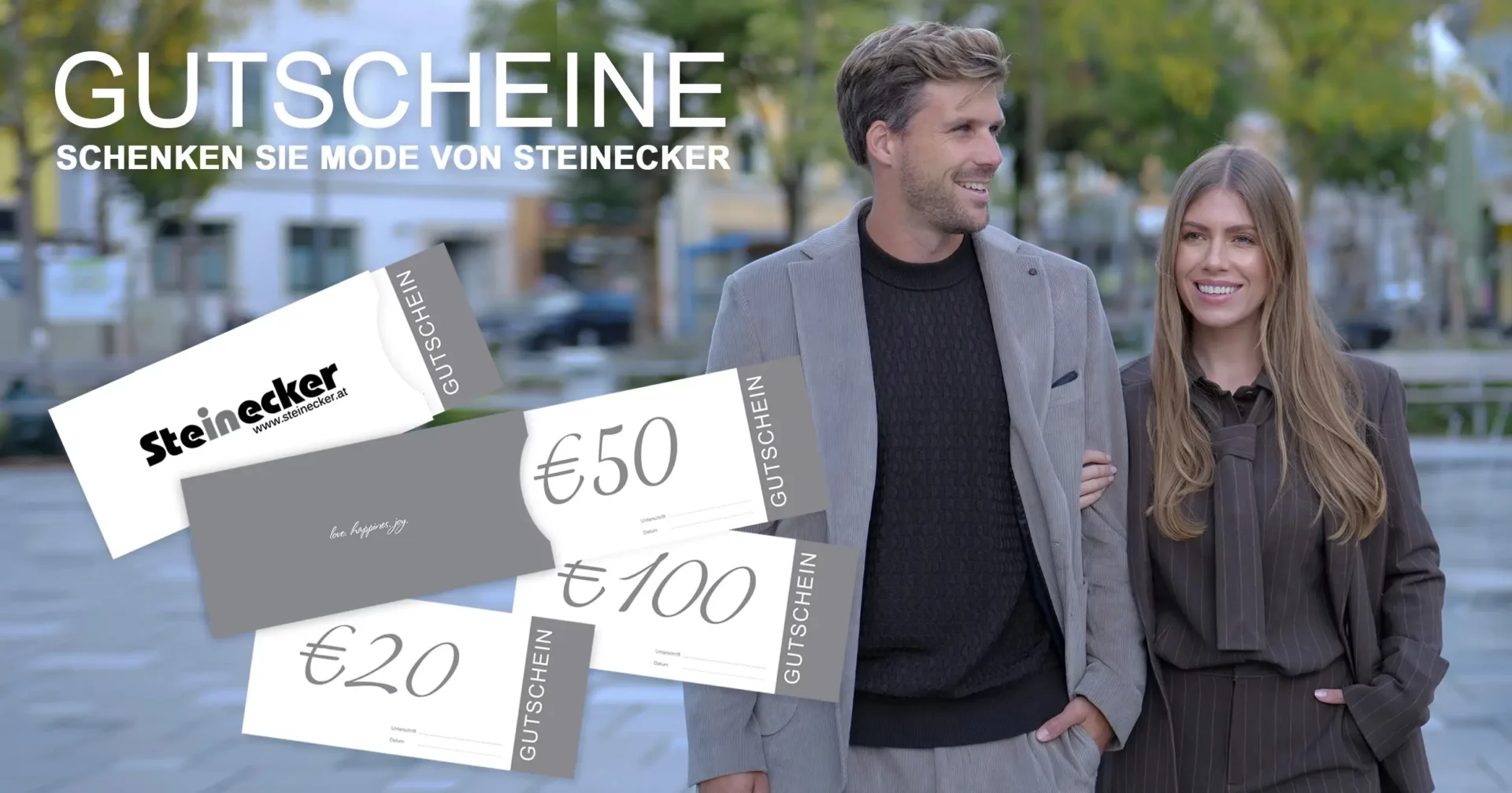 Schenken Sie Mode mit Gutscheinen von Steinecker